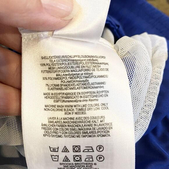 Brooks Brothers Mens Swim Trunks Royal Blue Size: XXL Slash Back Pockets - Picture 5 of 10